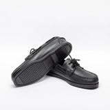 Sebago Docksides Portland boat loafer in black leather