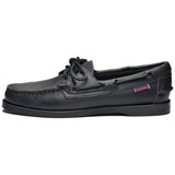 Sebago Docksides Portland boat loafer in black leather